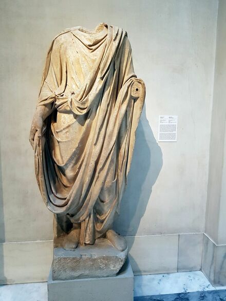 Torso of a togate statue