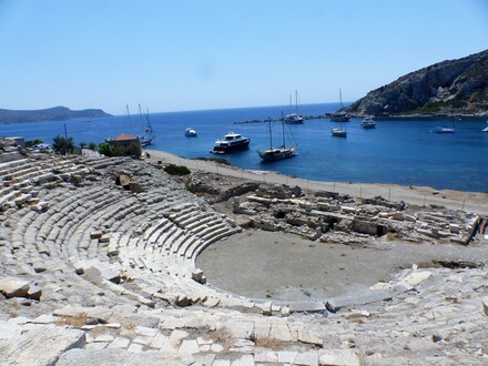 Knidos.theater by the sea side.