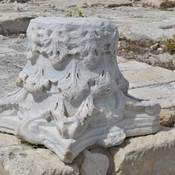Kourion, Roman agora, Corinthian capital upsidedown