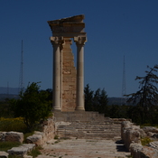 Kourion, Temple of Apollo Hylates, shrine with colums and Nabatean capitals