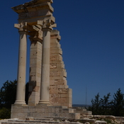 Kourion, Temple of Apollo Hylates, shrine with colums and Nabatean capitals