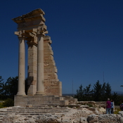Kourion, Temple of Apollo Hylates, shrine with colums and Nabatean capitals