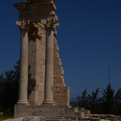 Kourion, Temple of Apollo Hylates, shrine with colums and Nabatean capitals