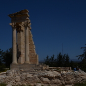 Kourion, Temple of Apollo Hylates, shrine with colums and Nabatean capitals