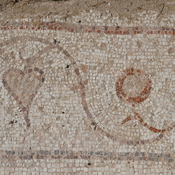 Kourion, Episcopal palace, Detail of mosaic in the aula