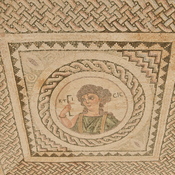Kourion, Eustolios house, Mosaic with picture of Ktisis