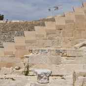 Kourion, Theater, Cavea with seats and wall