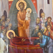 Kiti, Church of Panagia Angeloktistis, Wall painting of the death of St Mary