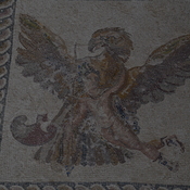Nea Paphos, House of Dionysus, Room 8 with mosaic presenting the abduction of Ganymedes by an eagle