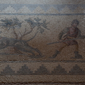 Nea Paphos, House of Dionysus, Room 12 with mosaic presenting hunting scenes