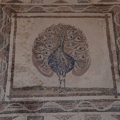 Nea Paphos, House of Dionysus, Room 15 with mosaic presenting a peacock