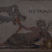 Nea Paphos, House of Dionysus, Room 16 with mosaic of Pyramus and Thisbe