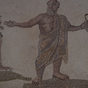 Nea Paphos, House of Dionysus, Room 16 with mosaic of Ikarios
