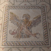 Nea Paphos, House of Dionysus, Room 8 with mosaic presenting the abduction of Ganymedes by an eagle