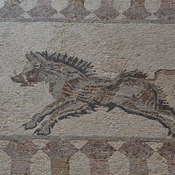 Nea Paphos, House of Dionysus, Room 10 with mosaic presenting a running horse