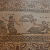 Nea Paphos, House of Dionysus, Room 16 with mosaic of Pyramus and Thisbe