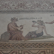 Nea Paphos, House of Dionysus, Room 16 with mosaic of Dionysos and Akme, and Ikarios