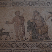 Nea Paphos, House of Dionysus, Room 6 with mosaic of Hippolytus and his dog in a hunting scene