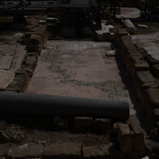 Nea Paphos, Chrysopolitissa, Narthex with mosaic and Corinthian capital