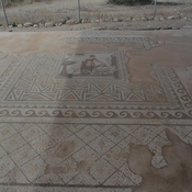 Old Paphos, Sanctuary of Aphrodite, Mosaic presenting Leda and the swan, reproduction in situ