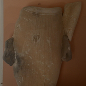 Old Paphos, Siege Mound near the walls at Marchellos, damaged statue of a male, Egyptian influence