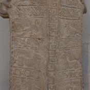 Soloi, Temple of Serapis, Limestone statue of a woman in ritual dress, detail