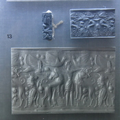 Ayia Irini, Cylinder seal, Elaborate style with Cypriote mythology
