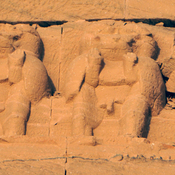 Abu Simbel, Temple by Ramesses II, Men, Frieze with sitting baboons