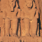 Abu Simbel, Temple by Ramesses II, Men, Twice Ramesses, right to the entrance