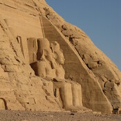 Abu Simbel, Statues of pharaoh's near entrance