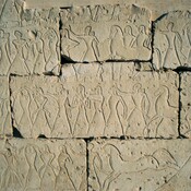 Abydos, Temple for Ramesses II, Relief of the Battle of Kadesh, Soldiers with POWs