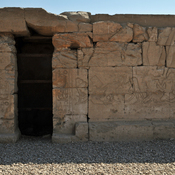 Abydos, Temple of Sety I, Entrance and wall with relief