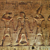Abydos, Temple of Sety I, Relief with Toth and Horus