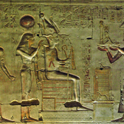 Abydos, Temple of Sety I, Relief with king and gods