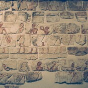 Amarna, Talatat wall, reconstruction of a demolished wall of a temple of Aton, erected by Akhenaten (Amenhotep IV)