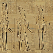 Philae, Temple of Isis, Relief with three gods