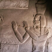 Edfu, Temple of Horus, King praying