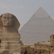 Giza, Sphinx and Pyramid of Khafre