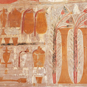 Deir el-Bahari, Mortuary Temple of Hatshepsut, Wall painting of an abundant meal