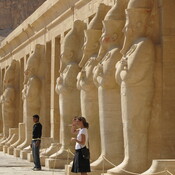 Deir el-Bahari, Mortuary Temple of Hatshepsut, Upper terrace, Façade