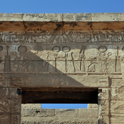 Thebes, Medinet Habu, Mortuary temple of Ramesses III, Lintel with hieroglyphs