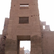 Thebes, Medinet Habu, Court, Migdol-shaped tower