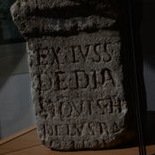 Grand, Amphitheater, Stele with Roman inscription