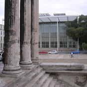 Nîmes, Front columns of temple called maison-carree