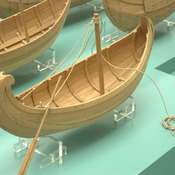 Cabrières-d'Aigues, Relief with two man towing a ship filled with barrels