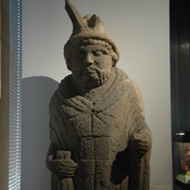 Lezoux (Puy-de-Dôme), Statue of Mercury with Roman inscription on the breast