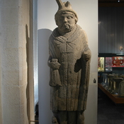 Lezoux (Puy-de-Dôme), Statue of Mercury with Roman inscription on the breast