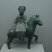 Bronze figurine with the goddess Epona on a horse