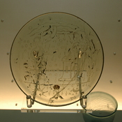 Glass hemispherical tumbler showing the sacrifice of Isaac by Abraham
