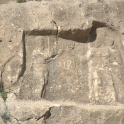 Barm-e Dilak, Sasanian relief, Queen Ardašir-Anahid and King Bahram II